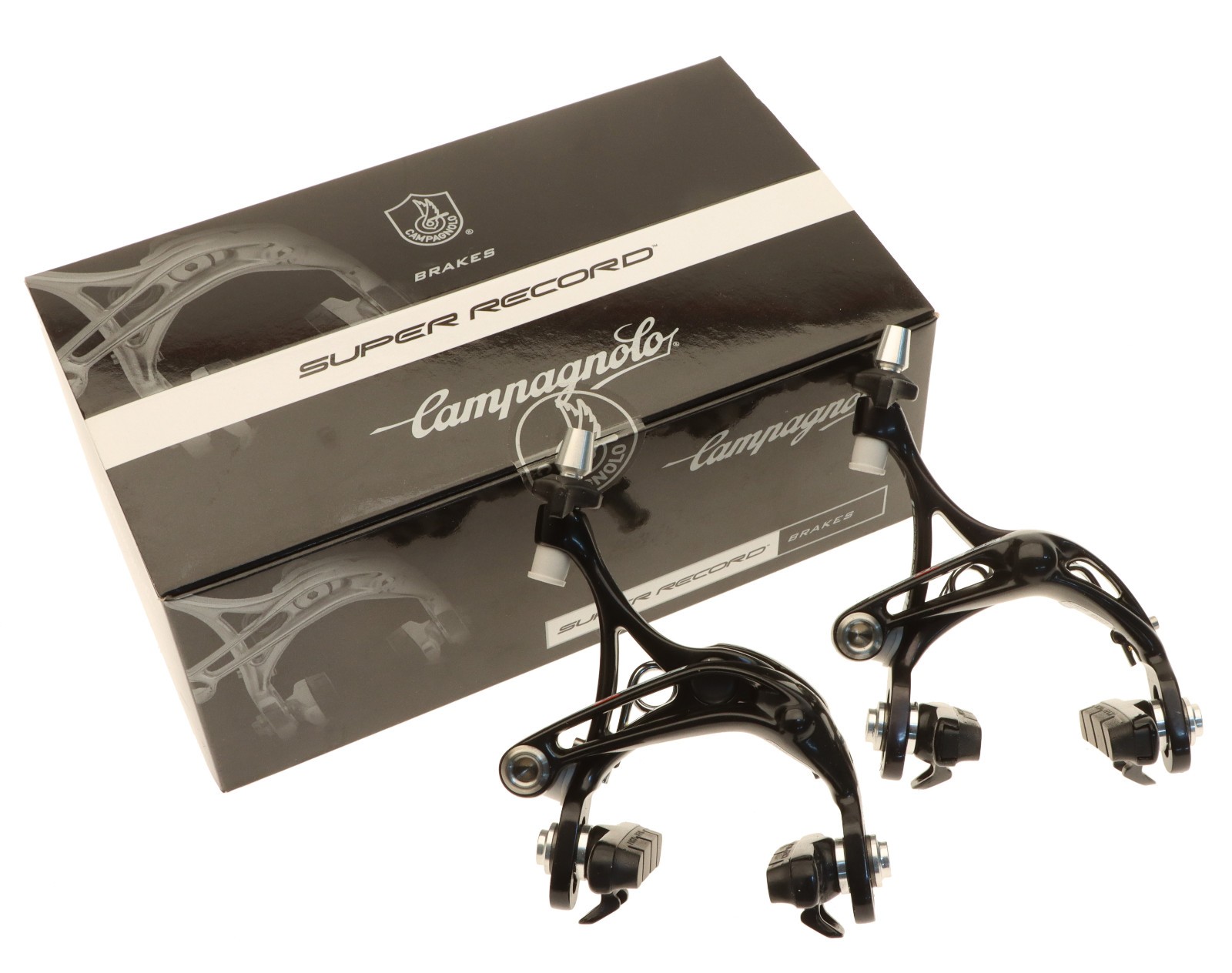 Campagnolo Super Record Skeleton Brake Calipers Pair ’11 BR11-SR Black NOS NEW
