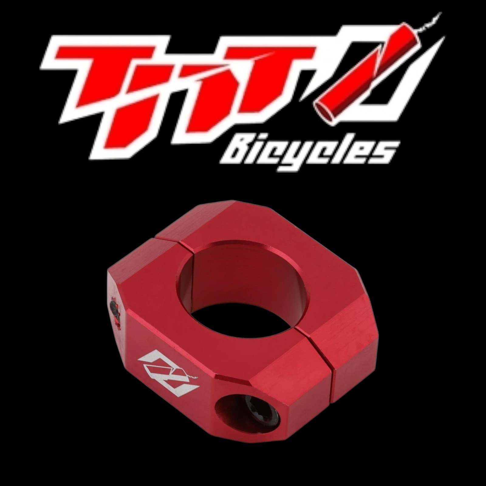 TNT Bicycles Double-Bolt BMX Seat Post Clamp – 25.4mm Red
