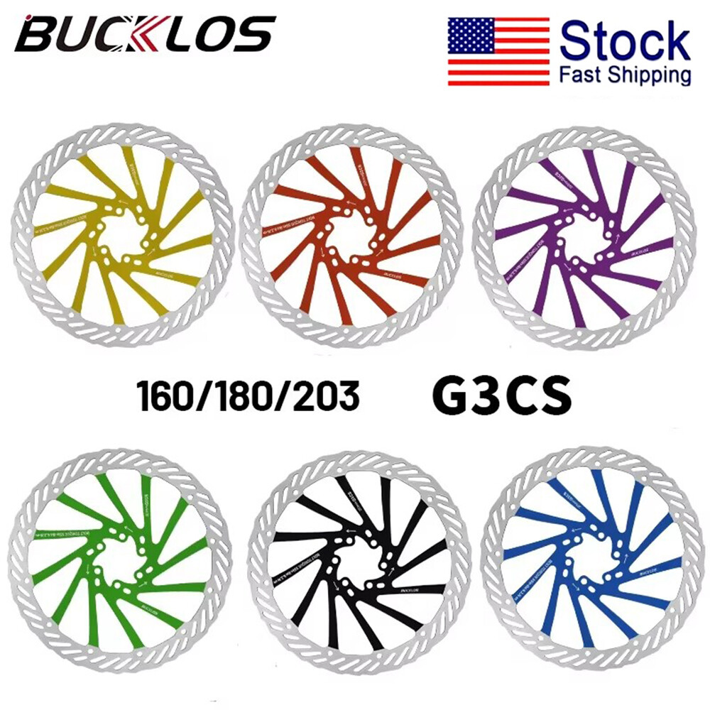 ​BUCKLOS 6 Bolts Bicycle Disc Brake Rotor 160mm 180mm 203mm MTb Bike Rotor G3CS