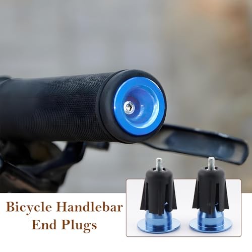 2 Pair Bike Handlebar Bar End Plugs, Aluminum Alloy Expanding Adjustable Caps