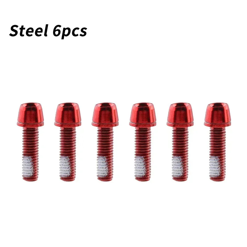 6Pcs M5x17mm Stainless Bike Stem Bolts w/Washer MTB Road Gravel Screws