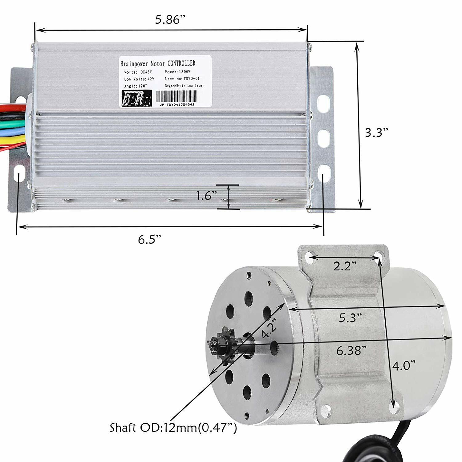 48V 1800W Brushless Electirc Motor Controller 1800 Watt kit Scooter E-bike ATV