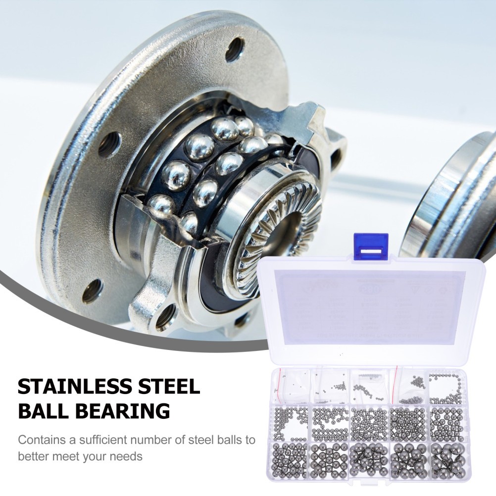 580Pcs Stainless Steel Balls Durable Bearing Steel Balls for Home Use Silver