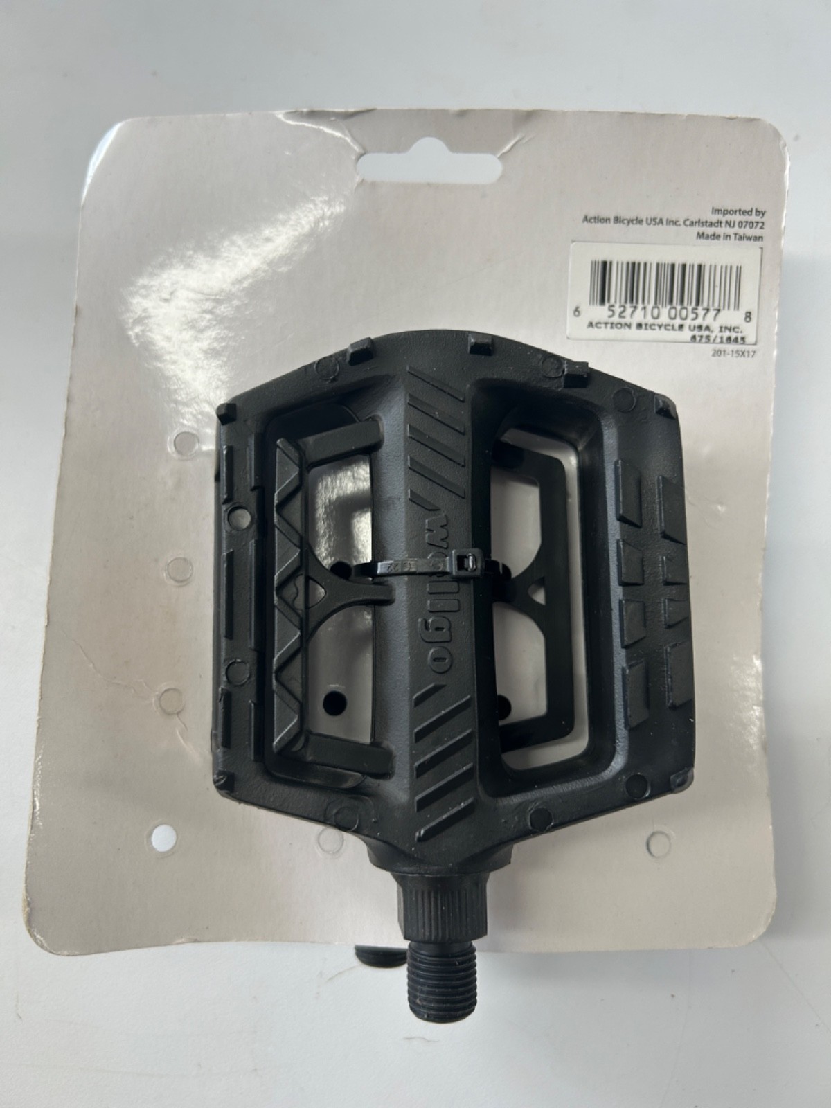 Wellgo 9/16” Bmx Composite Plastic Platform Black Pedal Set 201-15X17 LU-469 NEW