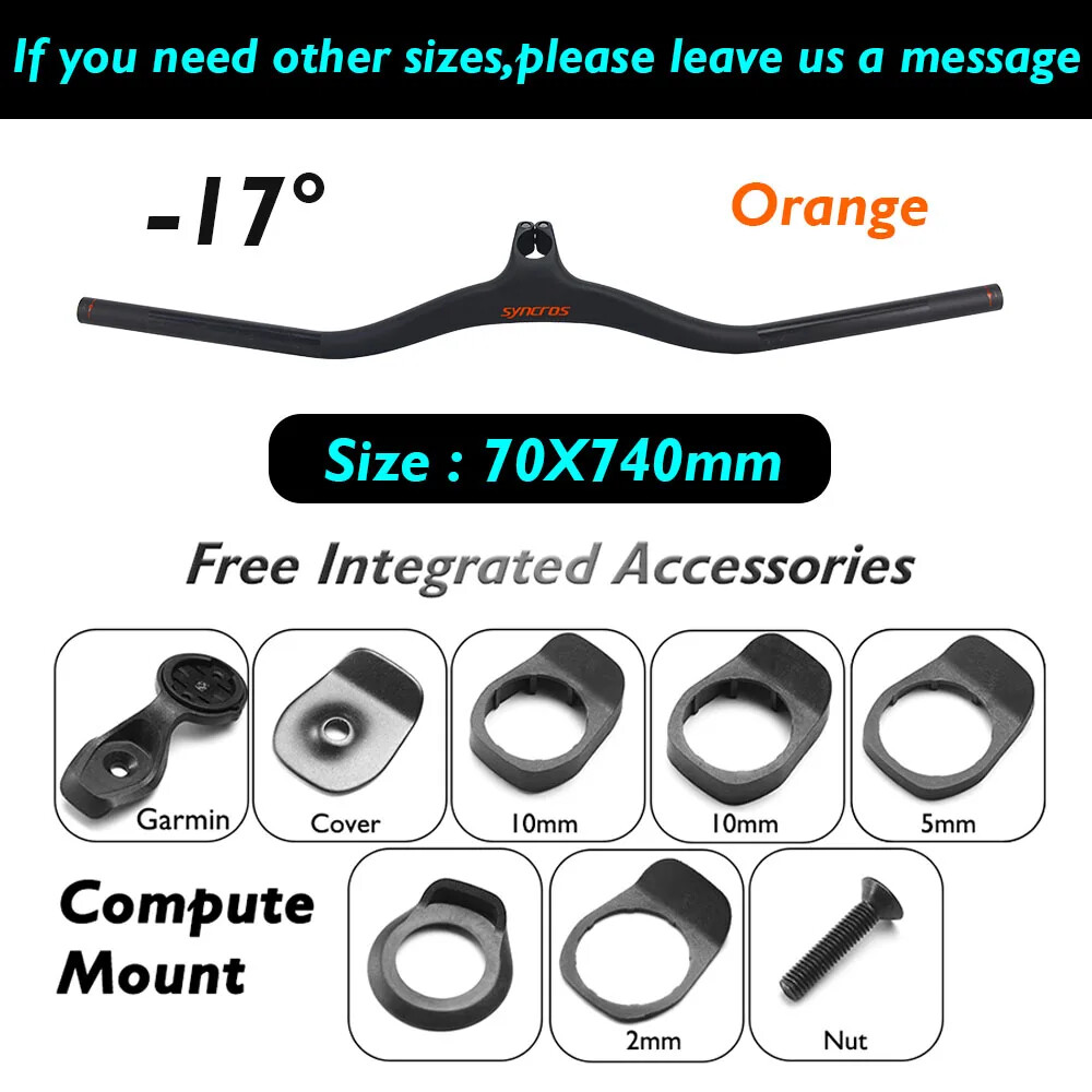 660 -740mm FRASER IC Carbon Fiber MTB Bicycle Handlebar Integrated with Stem