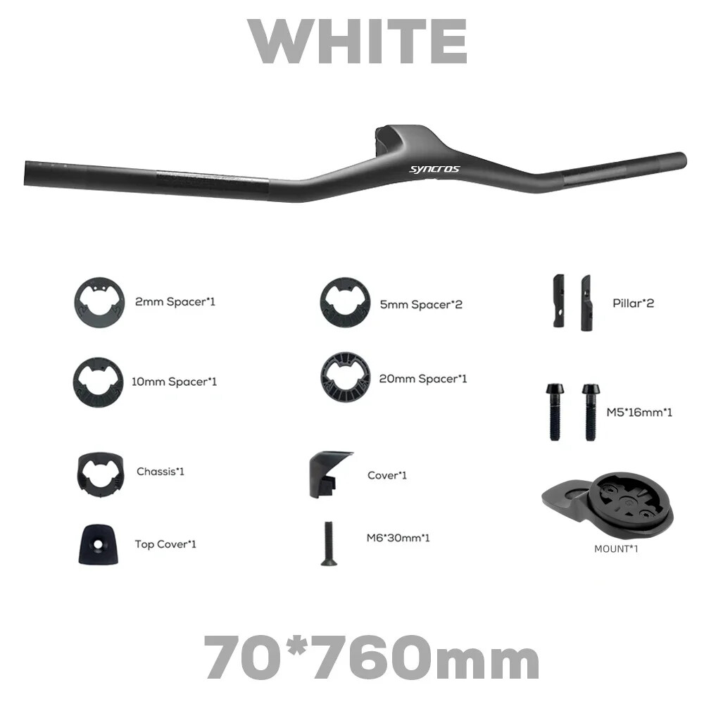 740MM -40 Degrees Full Carbon Fibre Integrated Cockpit MTB Handlebar Accessories
