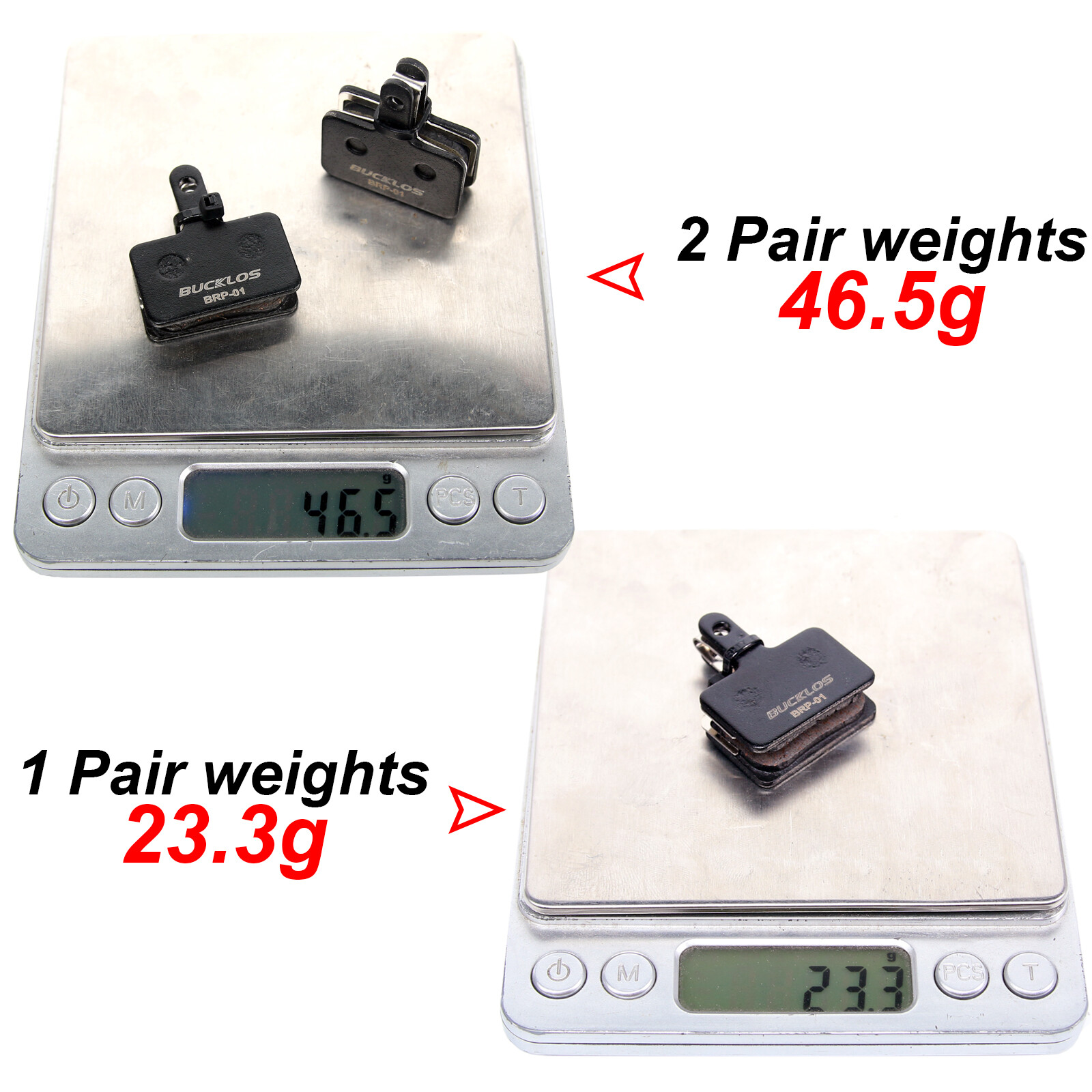 BUCKLOS MTB Bike Semi-Metallic Disc Brake Pad for Shimano B01S B05S Tektro E10