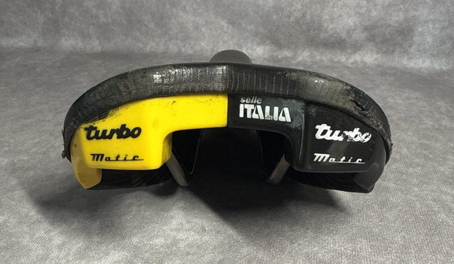Vintage Selle Italia Turbo Matic Yellow Saddle Turbomatic 1990s Italy