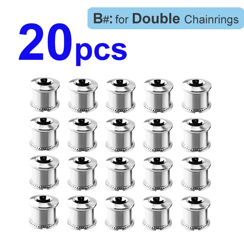 Bike Chainring Bolts M8 Screws 5/20Pcs MTB Road Crankset Single Double Triple