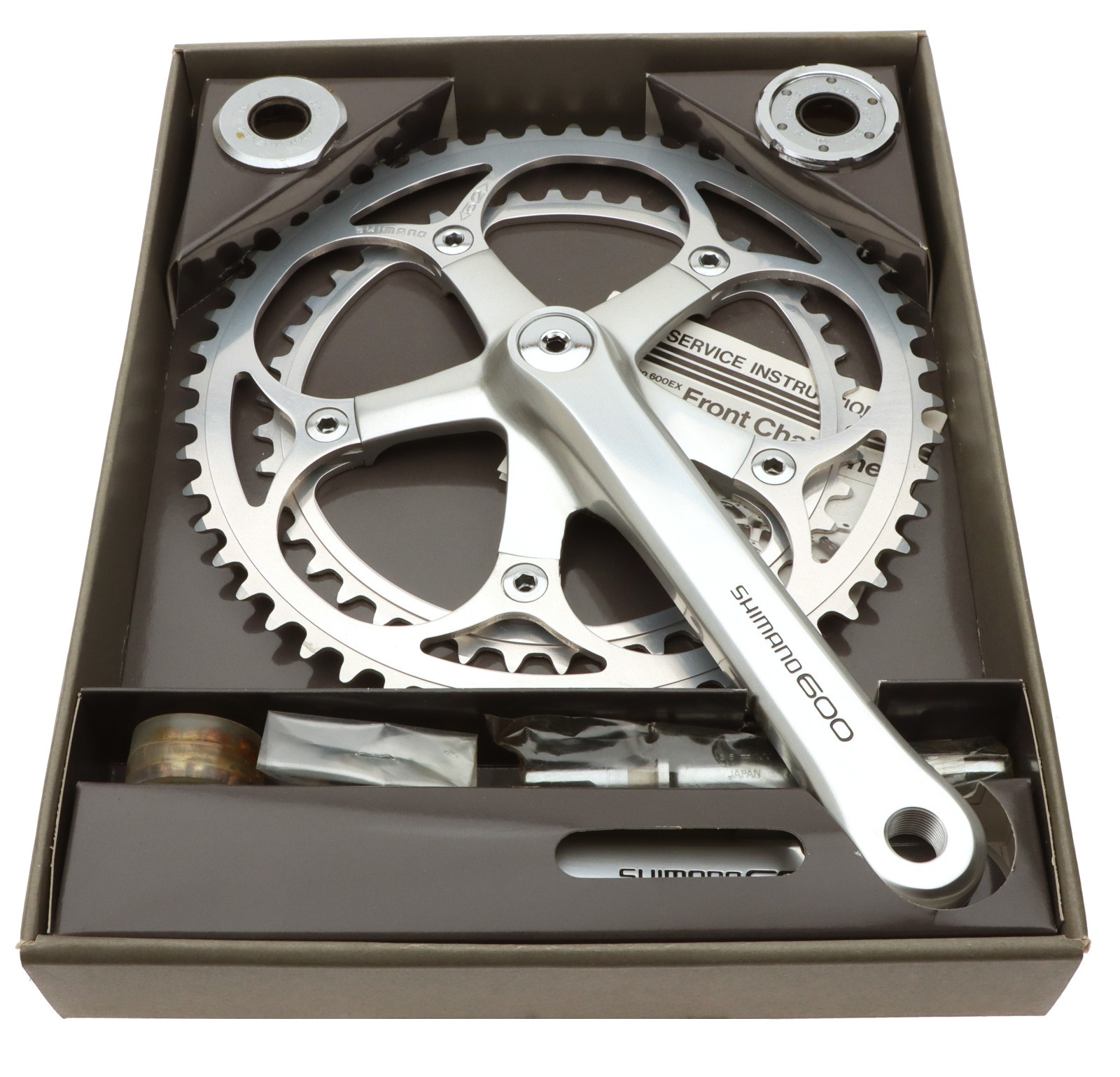 Shimano 600 EX FC-M6207 6 Speed Road Crank w/BB 170mm Silver 52/42 NOS NEW
