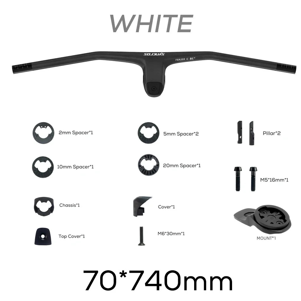 740MM -40 Degrees Full Carbon Fibre Integrated Cockpit MTB Handlebar Accessories