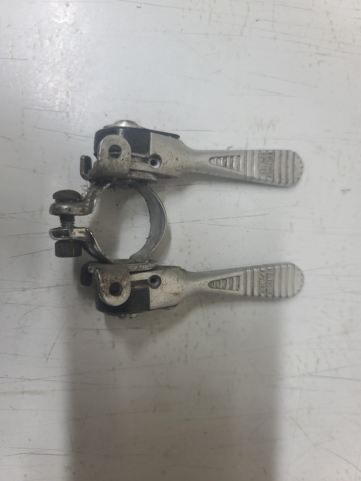 Vintage Suntour Power Shifter Ratchet Stem Clamp Friction Shifter 10s A2