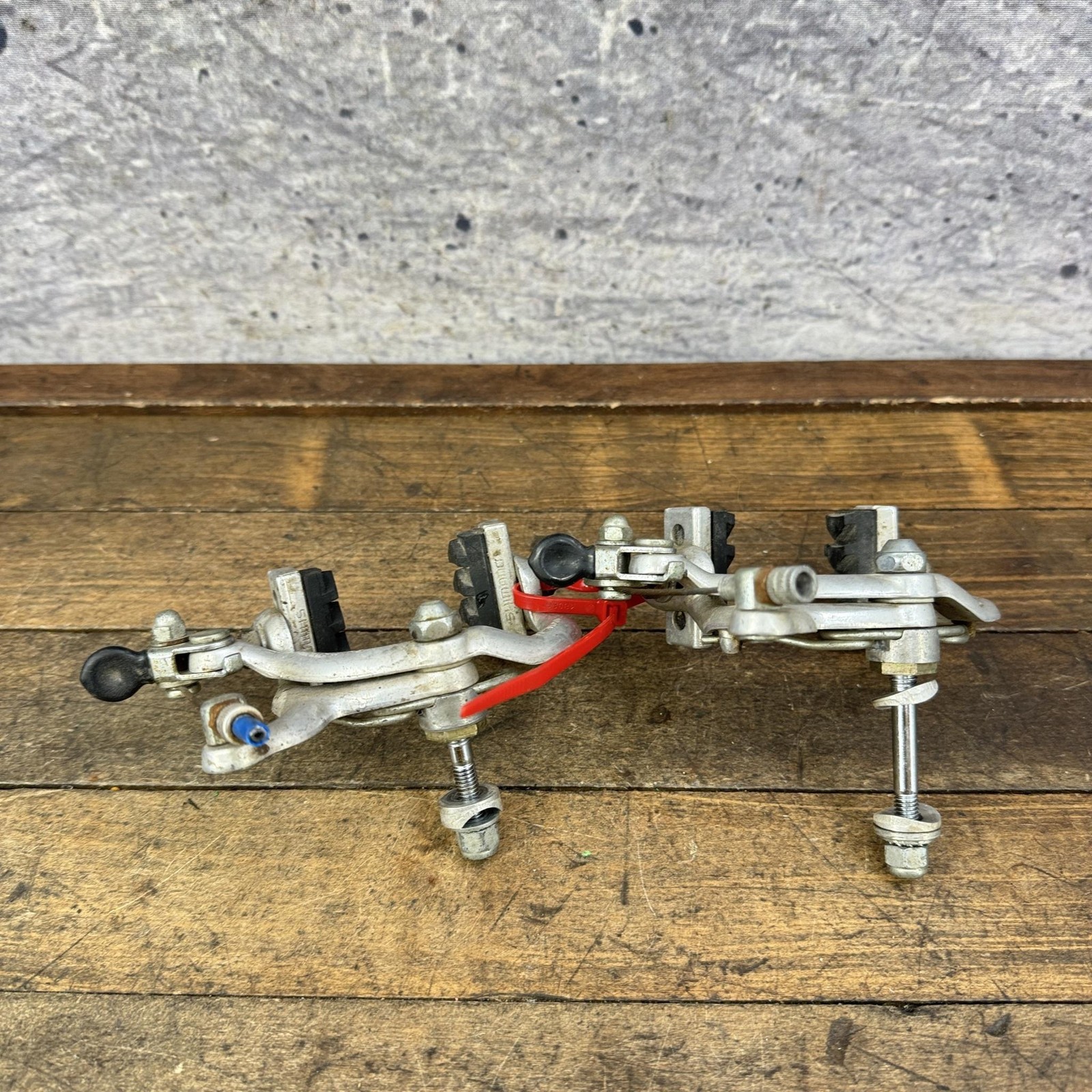 Vintage Shimano Tourney Caliper Brakes Set Silver Road Bike Side Pull Japan 70s