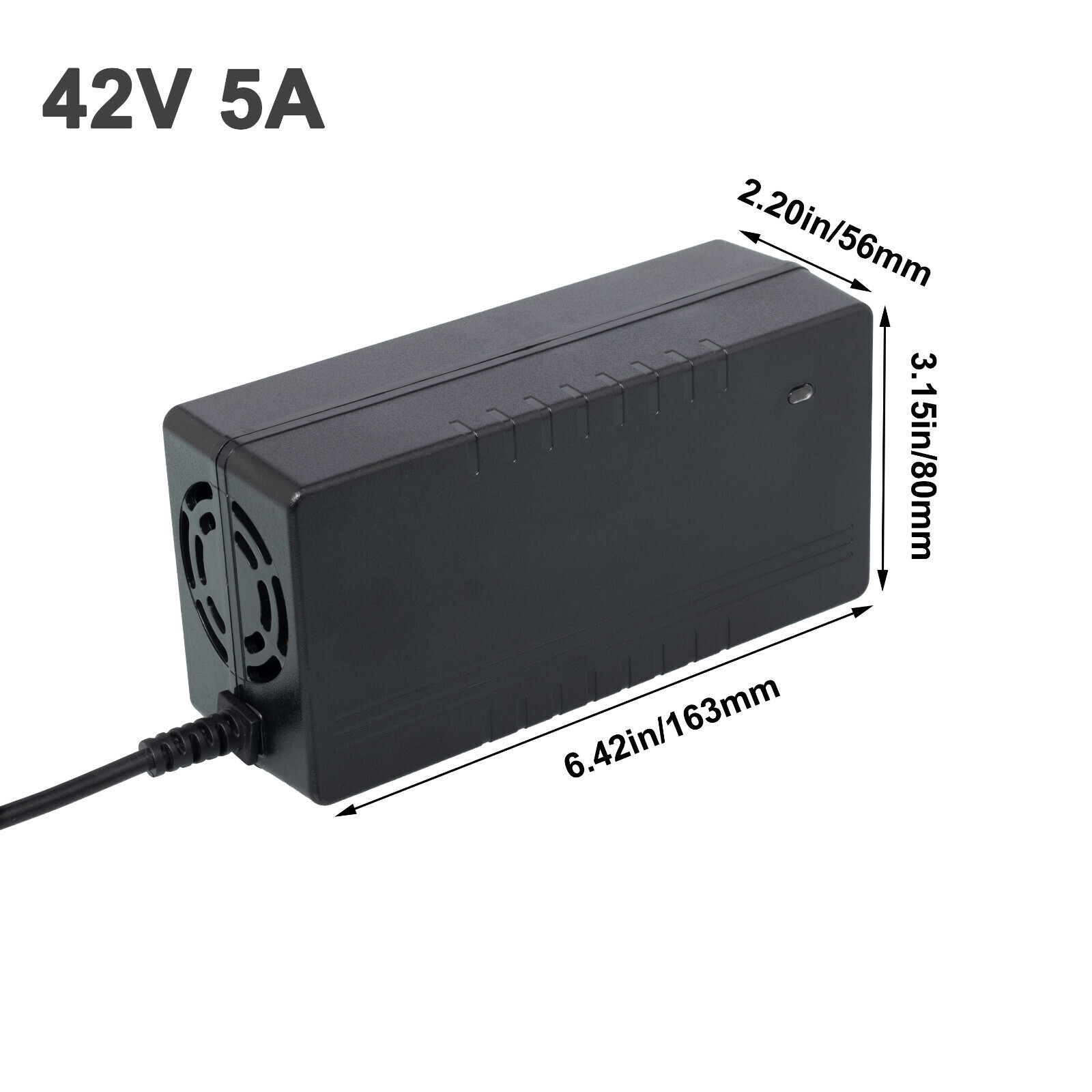 42V 5A Fast Charge Charger Power DC2.1 5.5×2.1mm for 36V Li-ion Lithium Battery