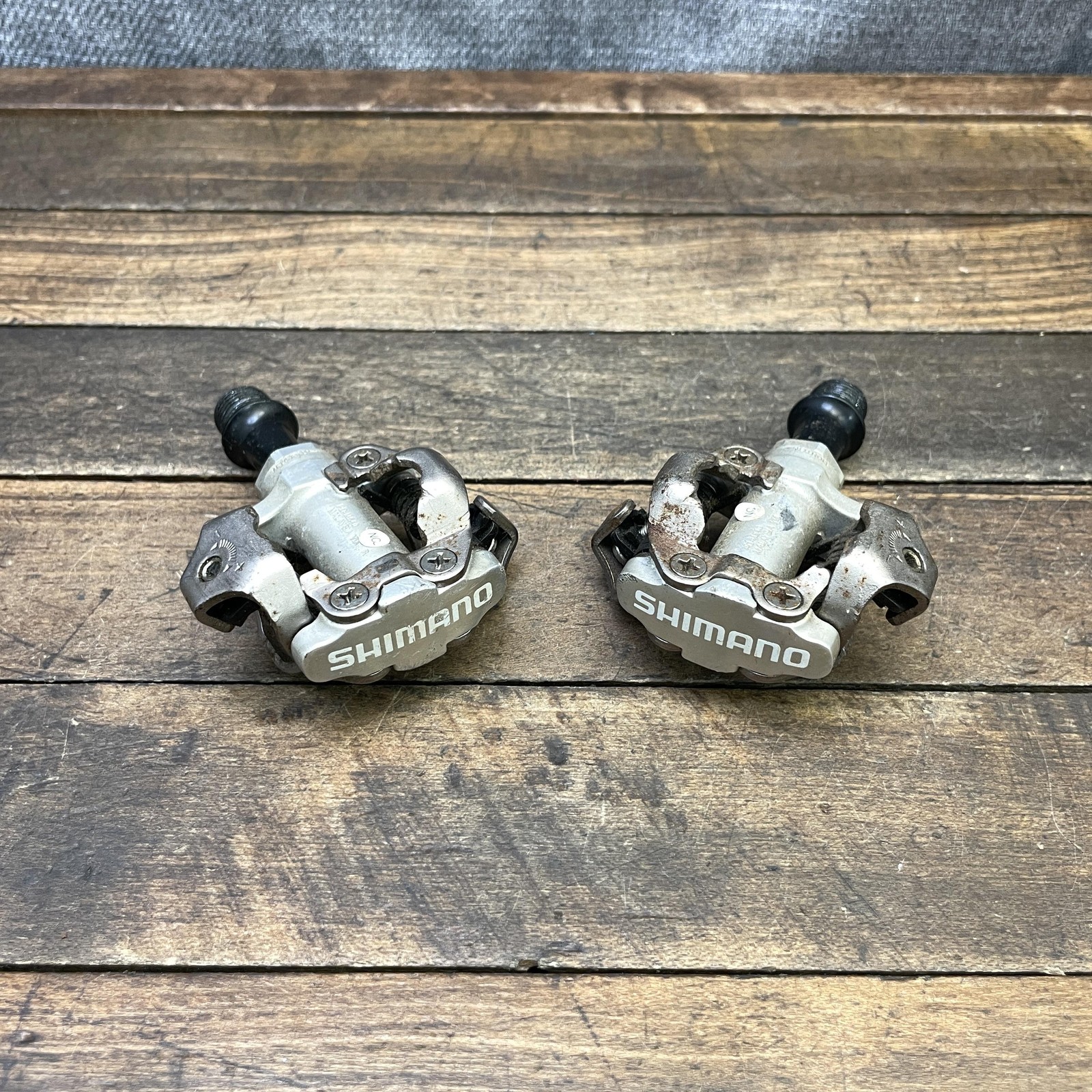 Shimano PD-M540 SPD Clipless Bike Pedals 9/16 Silver Pair 350g MTB Gravel Trail