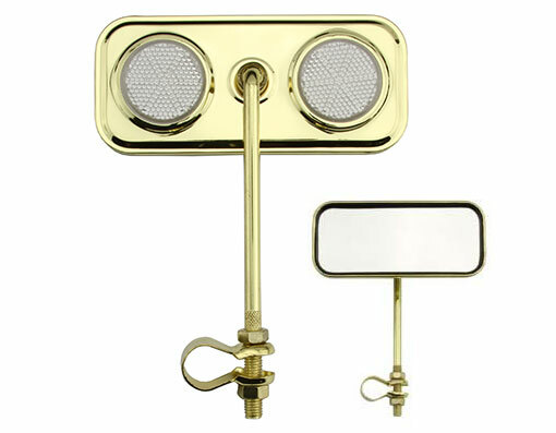 ONE Bike Rectangle Mirror Gold Clear Reflectors. Bike parts,Bicycle parts.