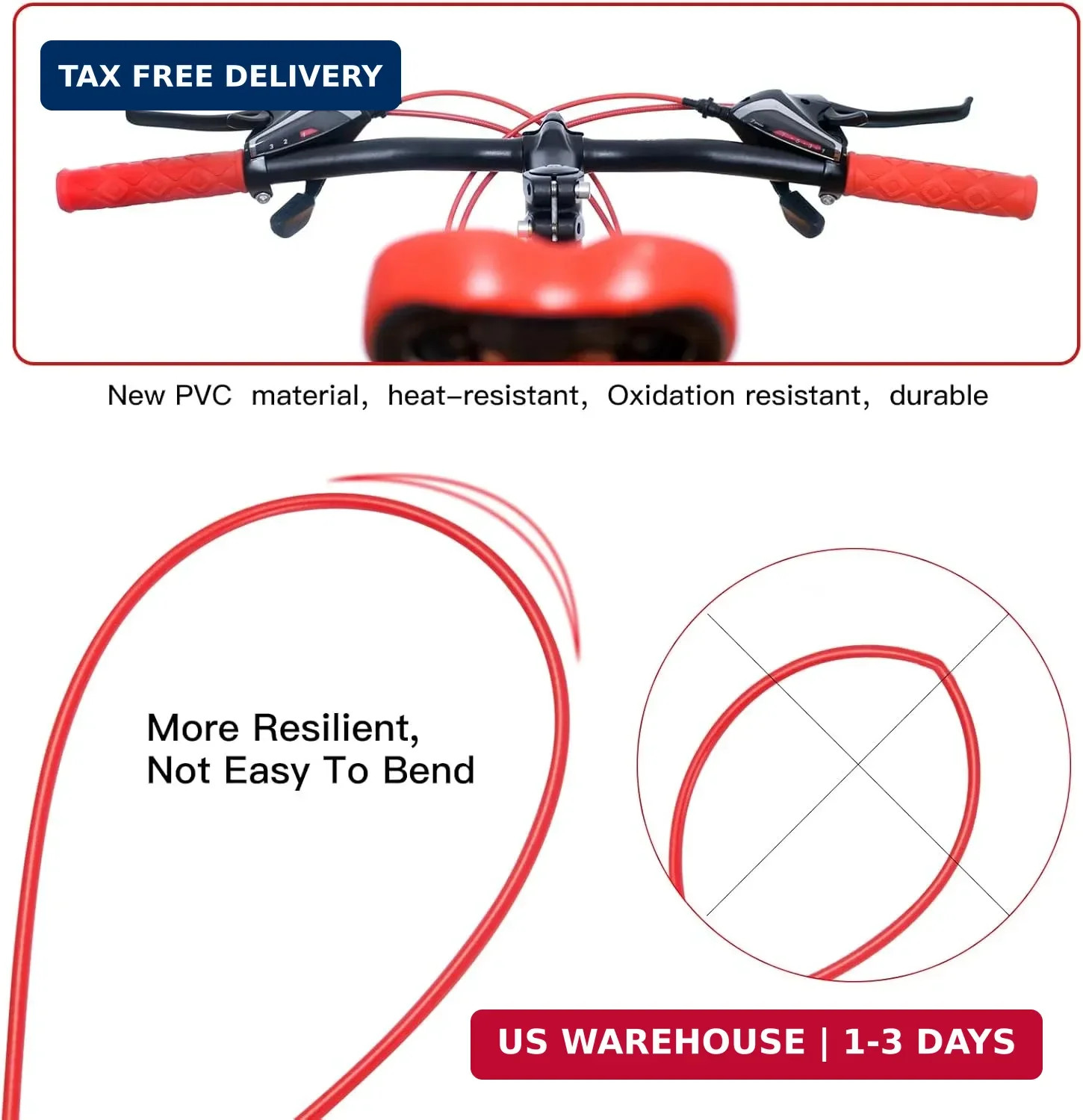 Brake Cable Housing,Professional Grade Lined Bicycle/Bike Brake Cable Housing wi