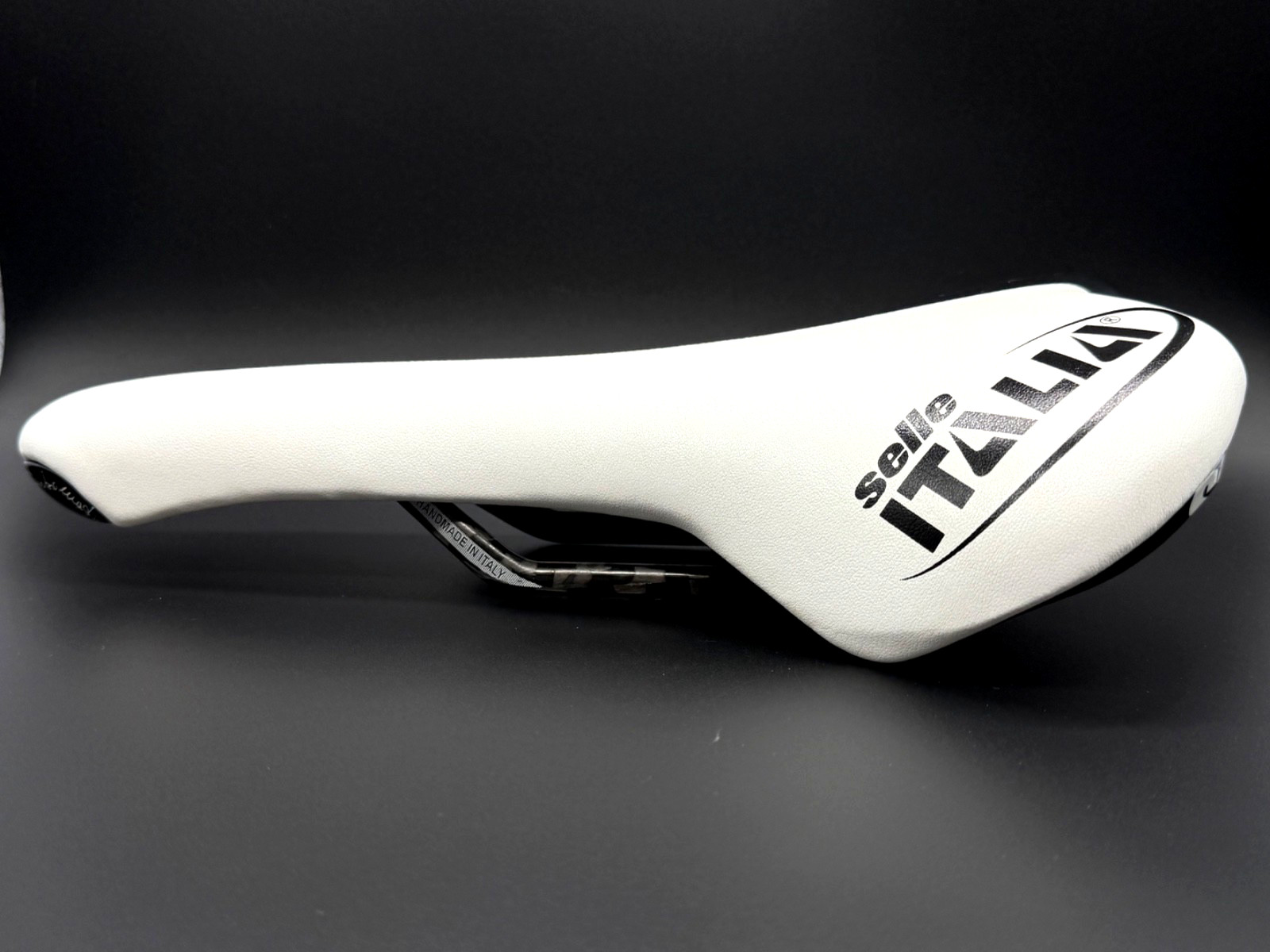 NOS Selle Italia Turbomatic White Black Bike Saddle Carbon Rails 2009