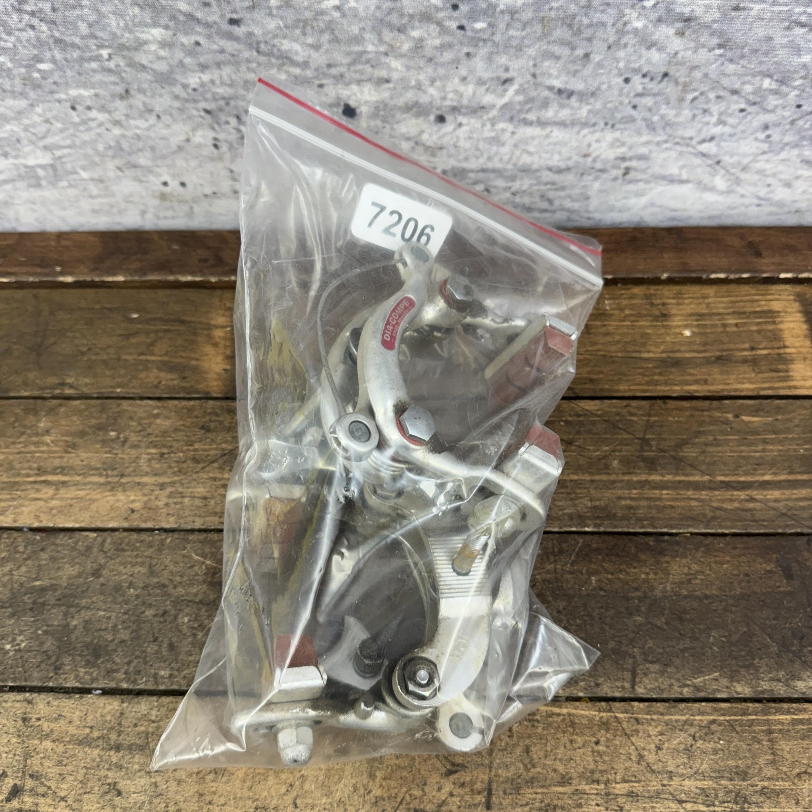 Vintage Dia Compe Center Pull Brake Caliper Set Clamp On Yoke Cable Clips