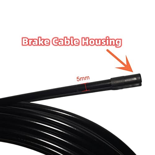 5mm X 50ft Bicycle/Bike Lined Brake Cable Housing with 30Pcs Cable End Caps,