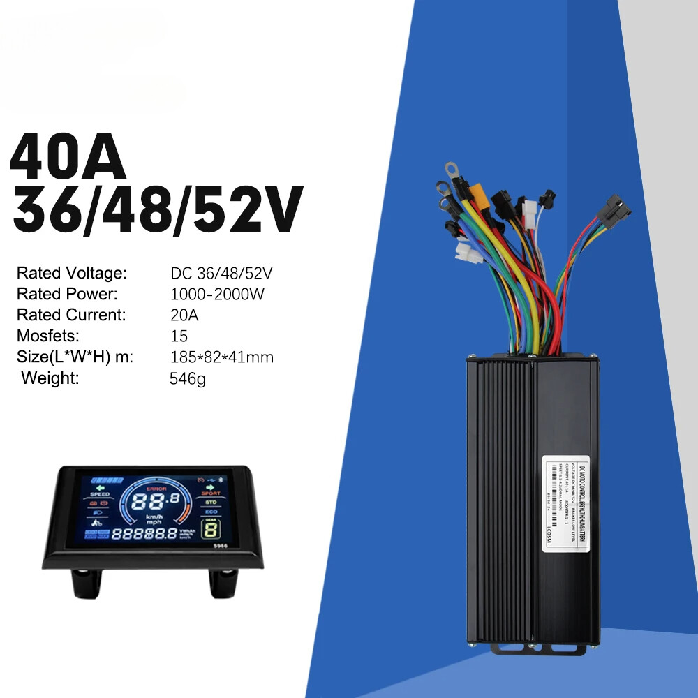 36/48/52V 40A 1000W-2000W 3 Mode Controller Electric Scooter with Display
