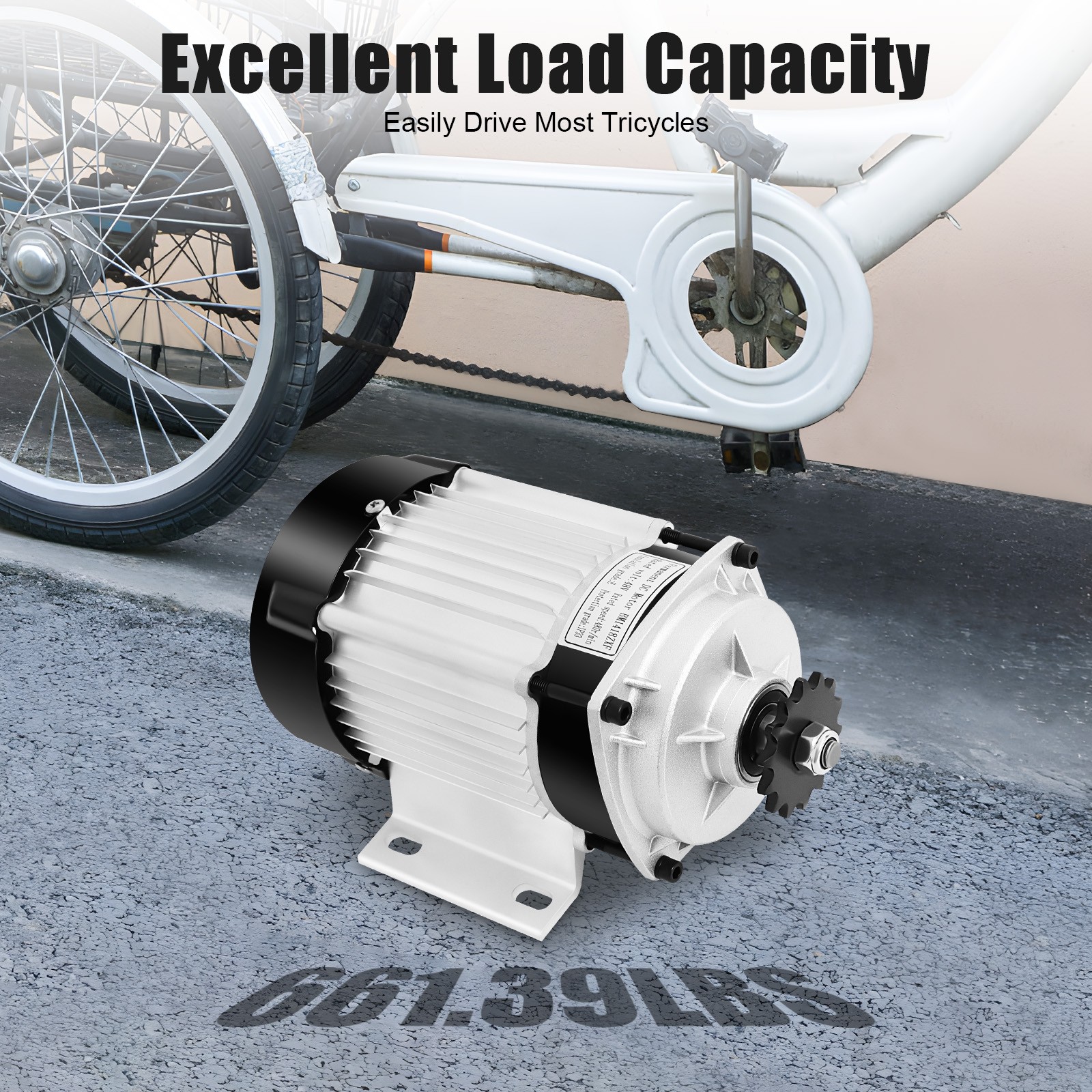 New 48V 750W Electric 3-wheel Bike Brushless Motor Kit For Adults Tricycle Trike