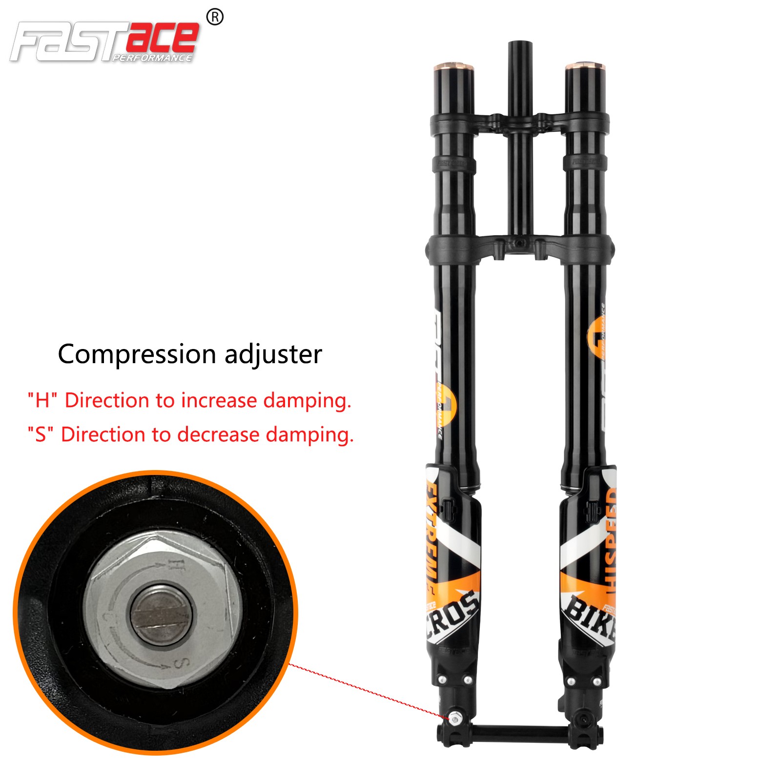 FASTace ALX13RC Front Fork Suspension 60lbs for Surron Light Bee X Eride Pro SS