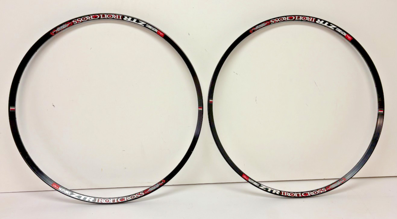 (2) Stan’s No Tubes ZTR Iron Cross 32-Hole Black Aluminum 700C/29er/622×21 Rims