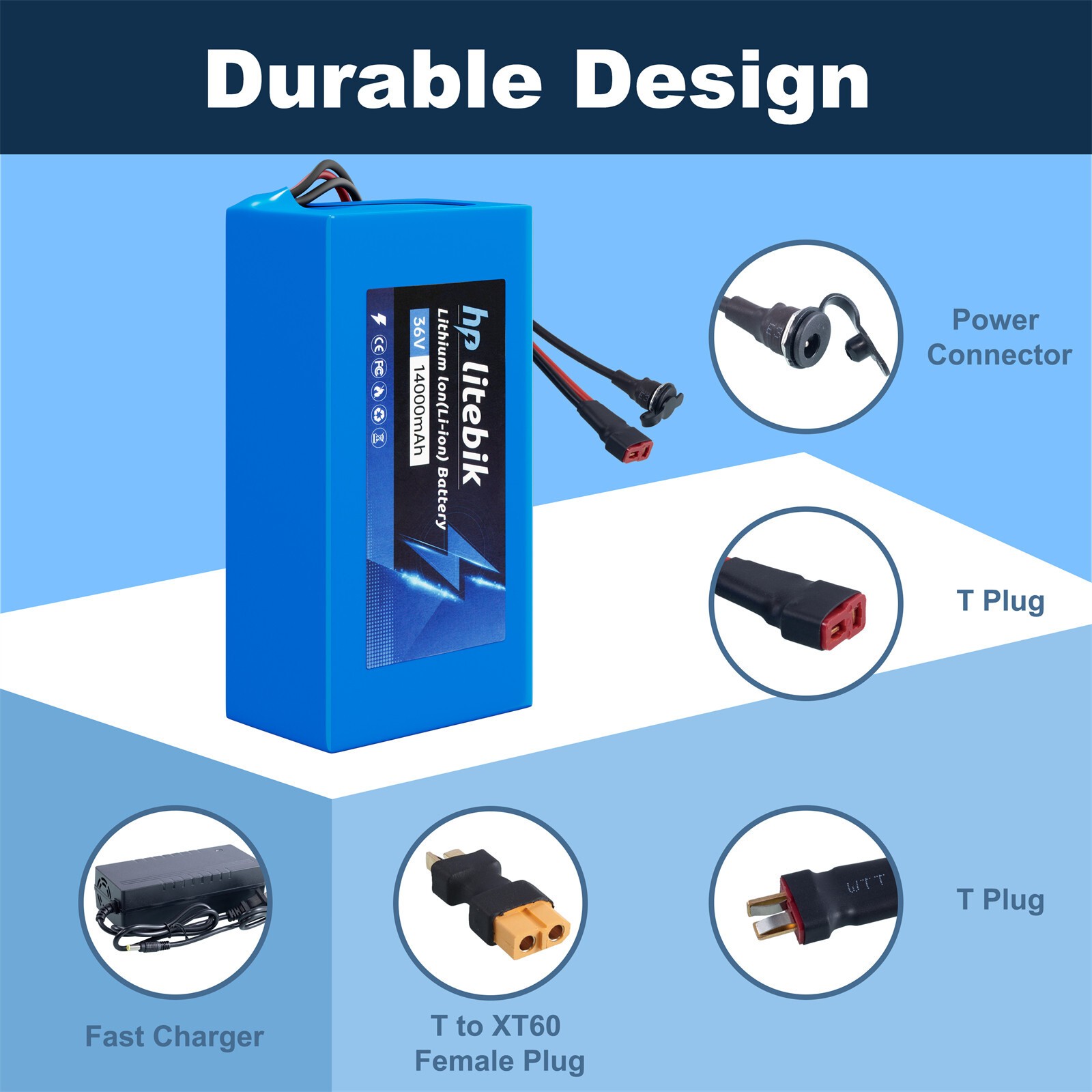 36V 14Ah Ebike Lithium Battery Electric Bike Scooter Battery for 1000W Motors