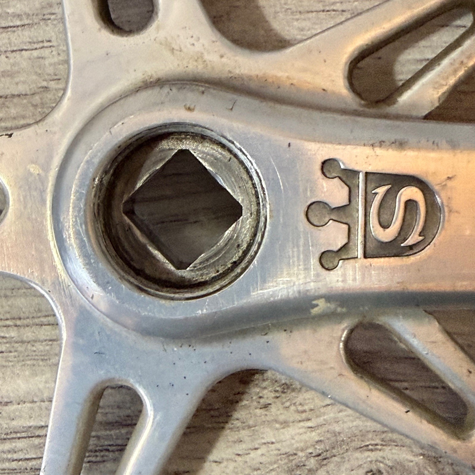 Vintage Sugino Mighty Crankset 171 53 42 Square Taper Drillium 144BCD Drilled 
