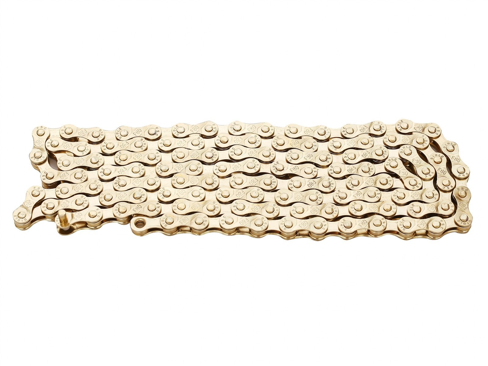 FSC 6,7,8 Speed 116L Bicycle Chains, Silver,(1/2×3/32-Inch) Gold