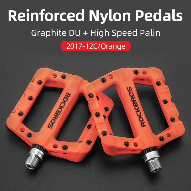 MTB Bicycle Pedals Non Slip Nylon Platform Pedals Ultralight Bearing Road