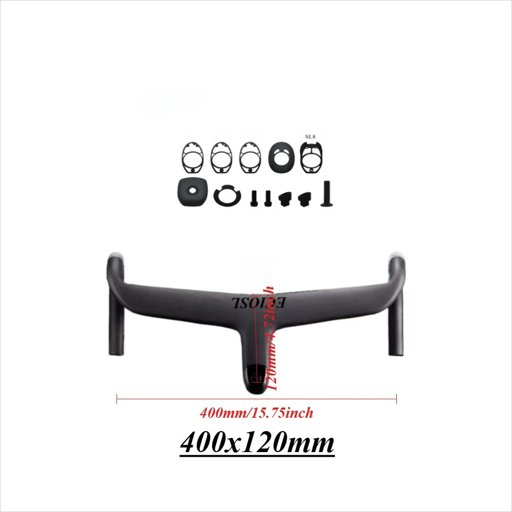 Carbon Internal Cable Routing Di2 Cockpit Handlebar and Stem for Road Bicycle