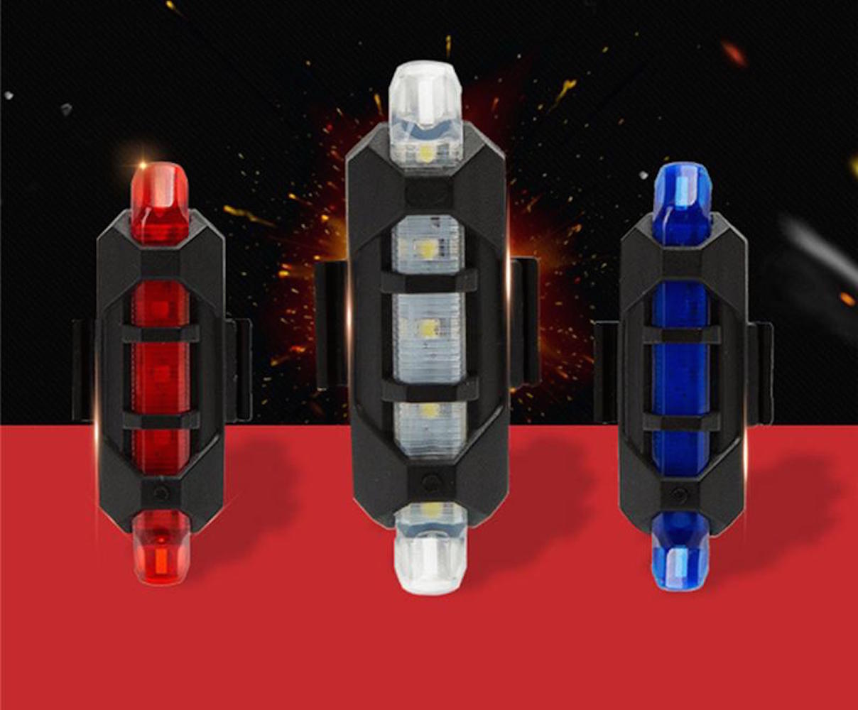 MICRO USB RECHARGEABLE LED Bike LIGHT Bar Head Rear Tail frame Bicycle Beam Lamp