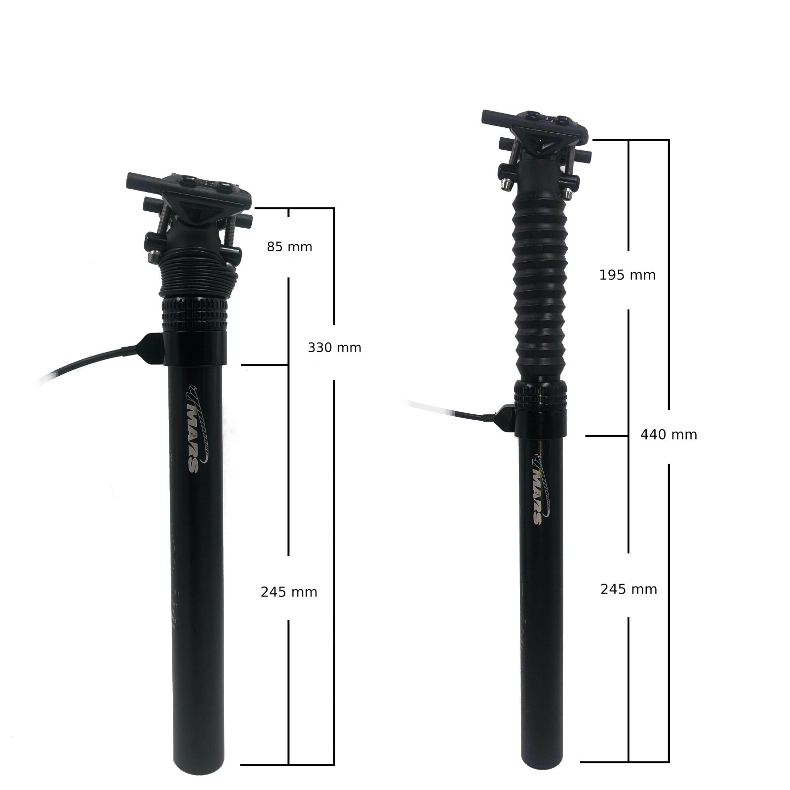TMARS 419S 27.2 / 30.9 / 31.6mm x 445mm Dropper Alloy Seatpost w/ Remote Bike