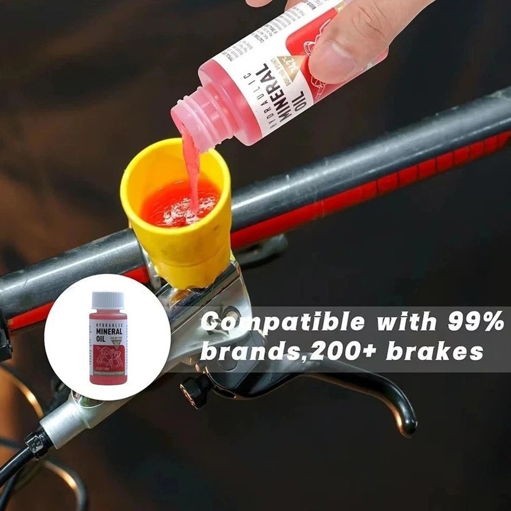 Brake Bleed Kit for Shimano Hydraulic Disc Brakes, Brake Fluid Mineral Oil 60ml