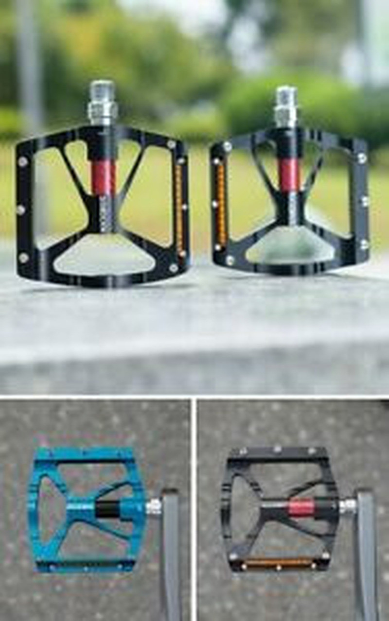 ROCKBROS Bike Pedals MTB Aluminum 9/16″ Sealed Bearing Platform Bicycle Pedals