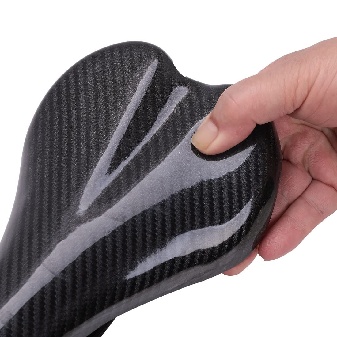 Imitation Carbon Fiber Leather Bicycle Saddles Bike seat Cycling Cushion Suit…