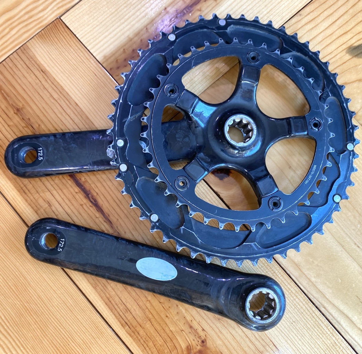 FSA K FORCE LIGHT CARBON CRANKSET 172.5MM TRIPLE 53/39 TOOTH