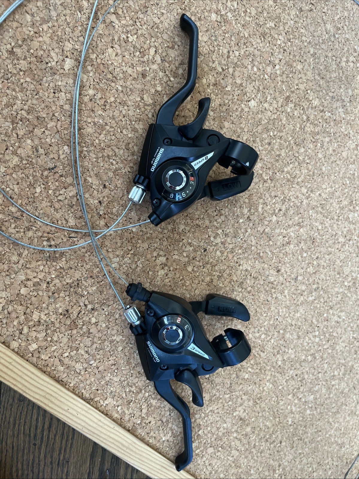 Shimano Trigger Shifter Brake Set ST-EF51-8R/L Black 3×8 Speed MTB USA Shipper:)