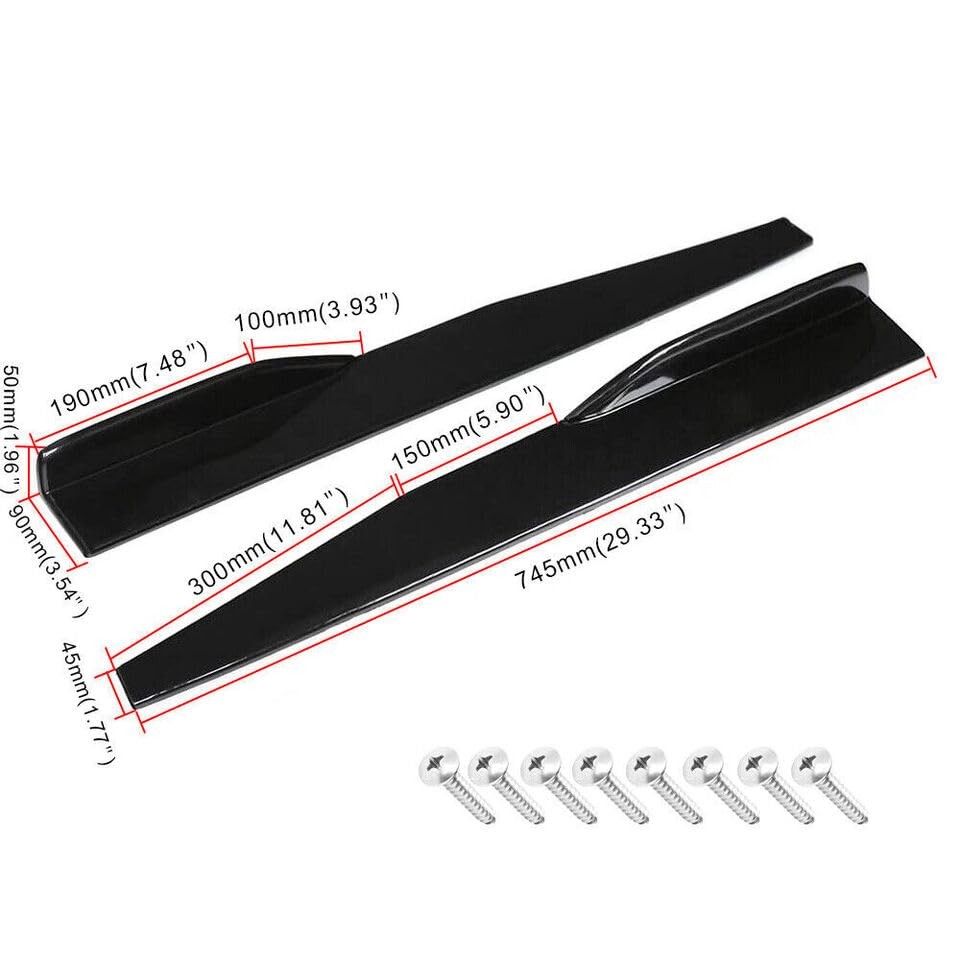 Gloss Black Bumper Lip Spoiler Splitter Fits 1997-2002 2010-2021 Chevy