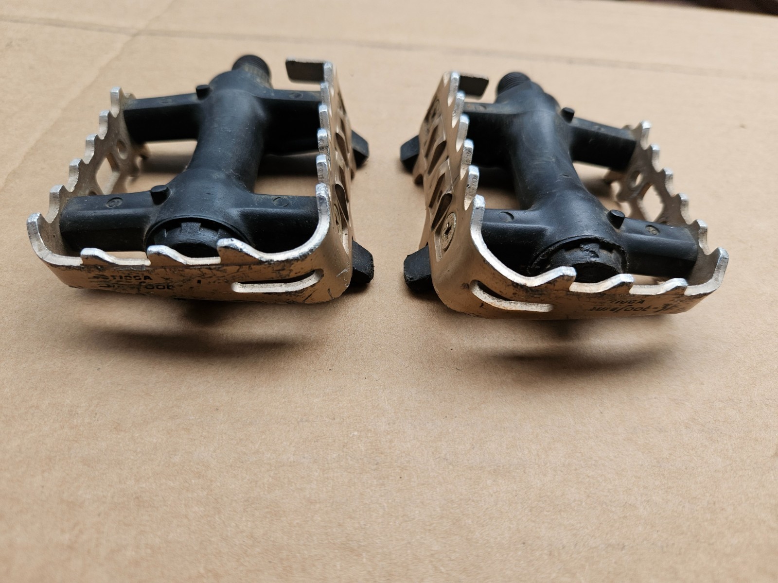 Vintage 90s Tioga Surefoot 31 Mountain Bike Platform Pedals 9/16″