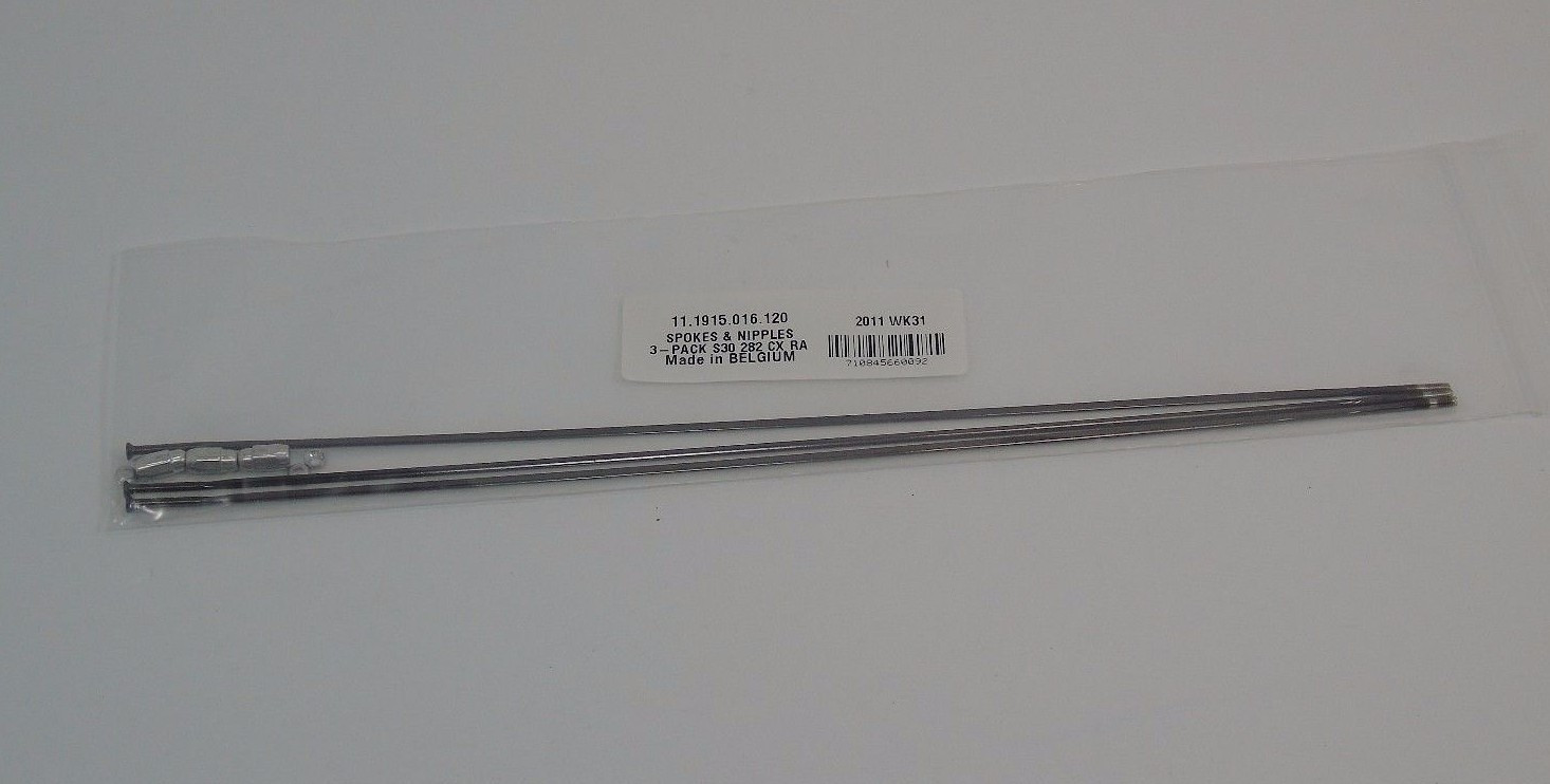 Nos Sram Wheel Spoke Kit (3 Spokes & Nipples), S30, 282, #11.1915.016.120, New