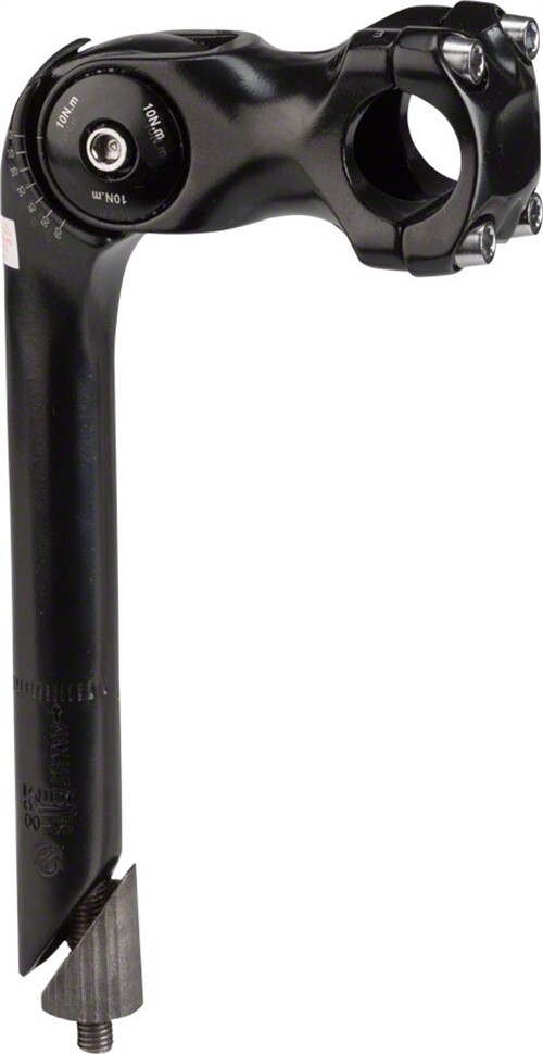 Kalloy Uno 822 Adjustable Stem, 25.4 x 100mm, Black