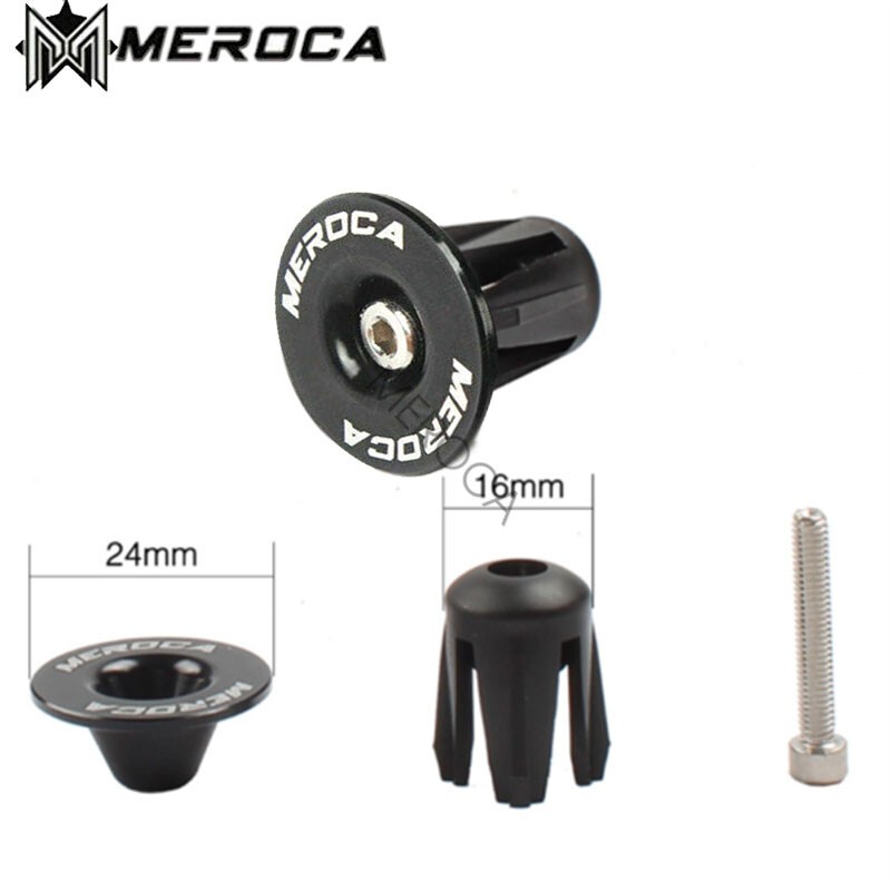 1 Pair Aluminum Bicycle Handlebar End Plug Mountain Bike Flat Riser Bar Grip Cap