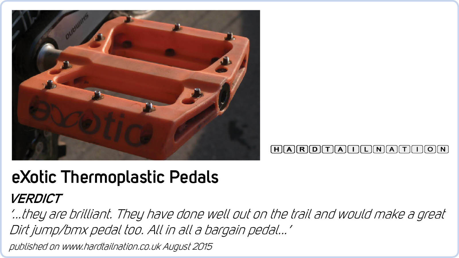 eXotic Solid Nylon Composite Flat Bike Pedals, BMX MTB Only 17mm Thick 7 Colours