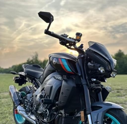 Blue Lens Side Bar End Mirror for YAMAHA MT-09 MT-09SP 2021-2023, Aluminum