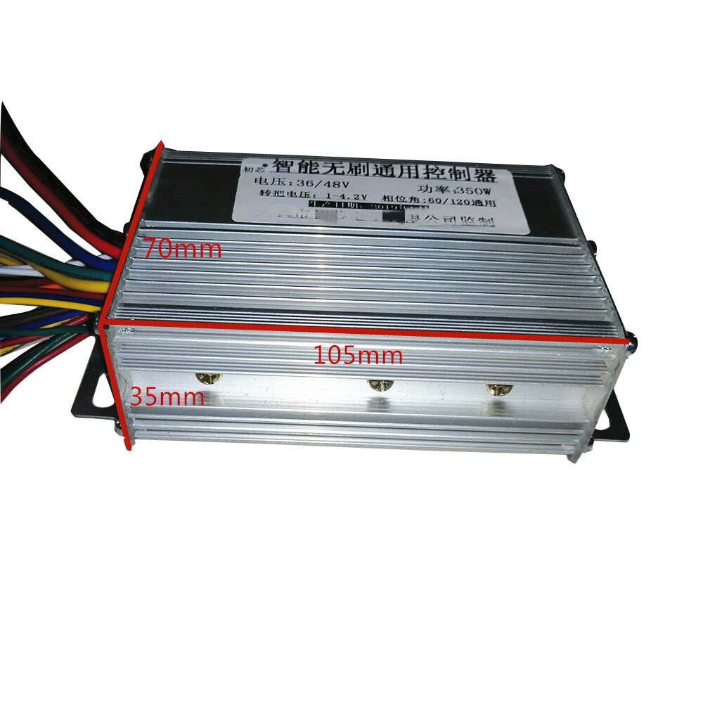36V/48V 350W Brushless DC Motor Controller For Electric Bicycle E-bike Scooter