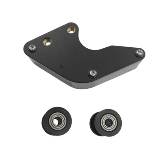 Motorcycle Aluminum Plastic Chain Guard Guide Protector+8M 10M Chain Black