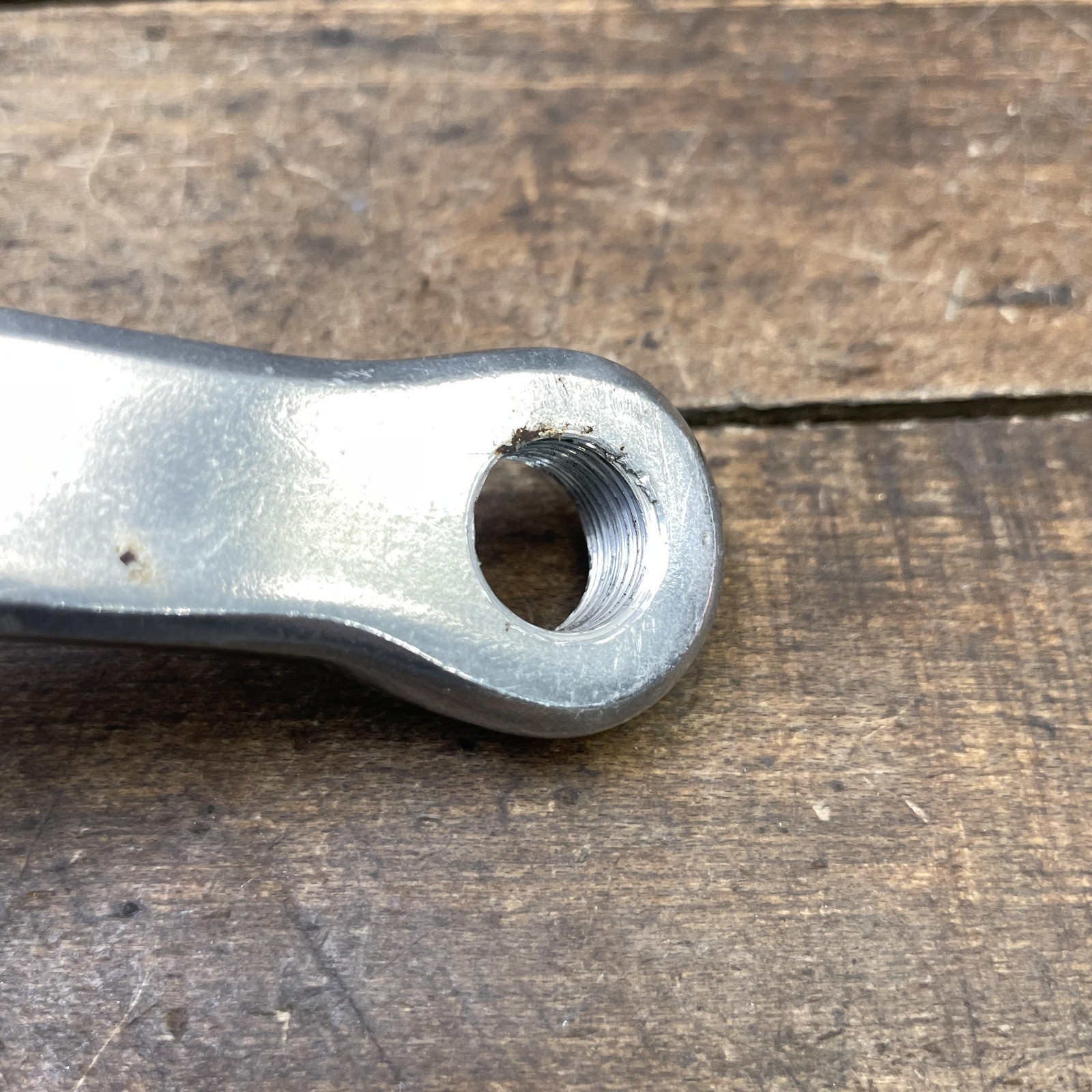 Vintage Maxy 171mm Left Crank Arm 80s BMX Japan Square Taper Silver Forged Alloy